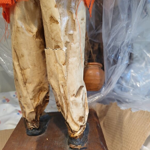 Mexican Folk Art 2 Cartonería 19" Figures Jalisco region Paper Mache man woman - Picture 10 of 11